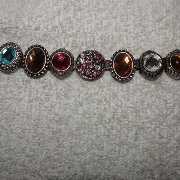 Solid Oak Slider Leather Cord Toggle Bracelet - Picture 3 of 5